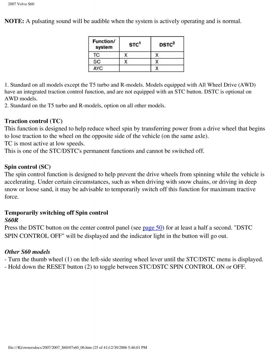 Volvo S60 owners manual / page 147