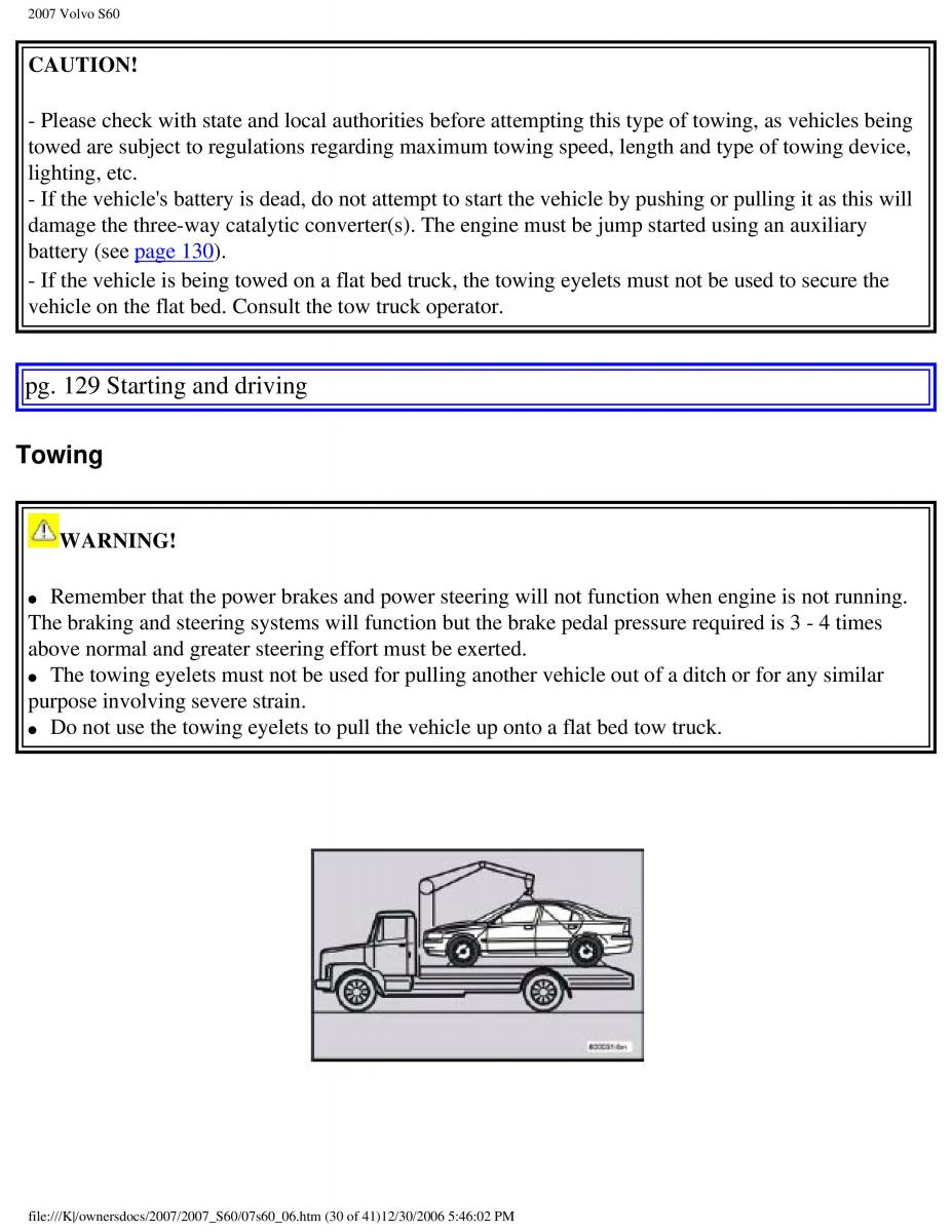 Volvo S60 owners manual / page 152