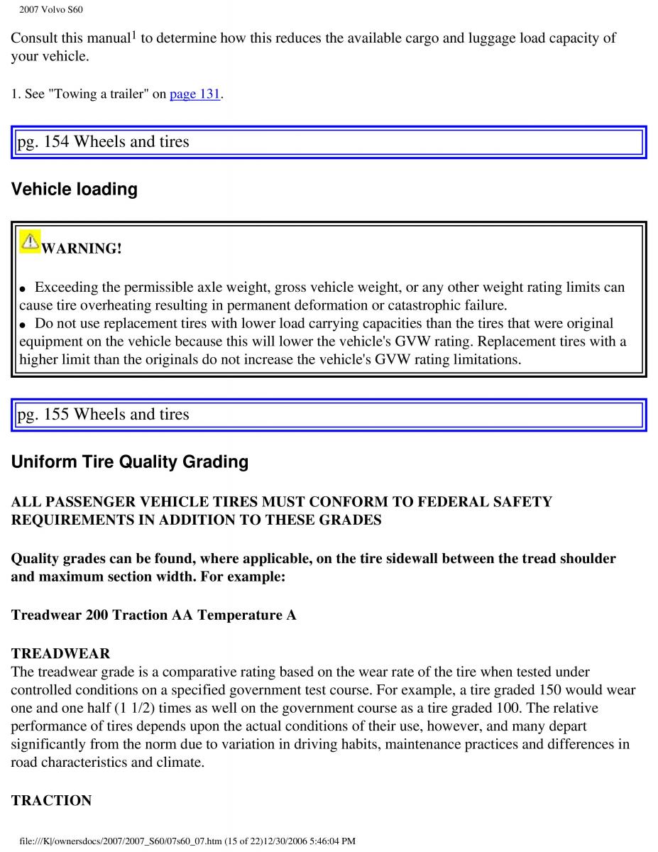 Volvo S60 owners manual / page 178