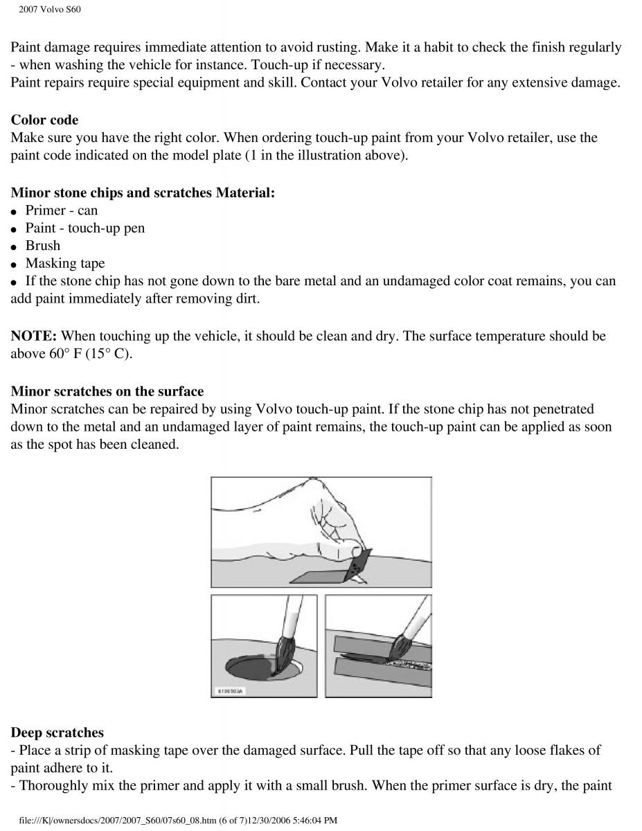 Volvo S60 owners manual / page 191