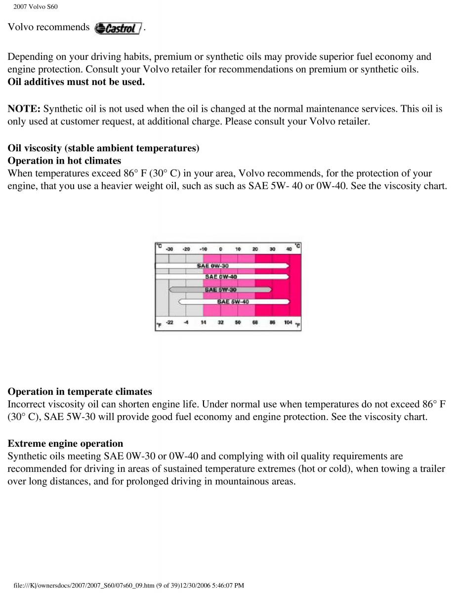 Volvo S60 owners manual / page 201