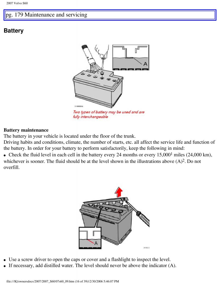 Volvo S60 owners manual / page 208