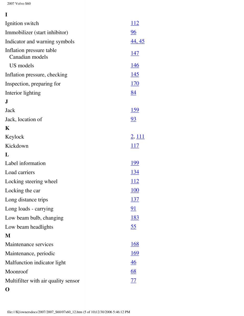 Volvo S60 owners manual / page 270