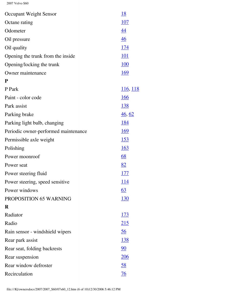 Volvo S60 owners manual / page 271