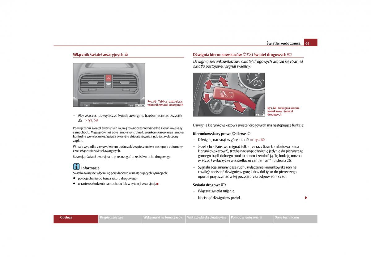 Skoda Yeti instrukcja obslugi / page 67