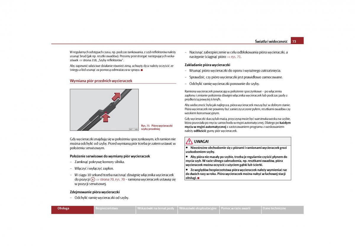 Skoda Yeti instrukcja obslugi / page 75