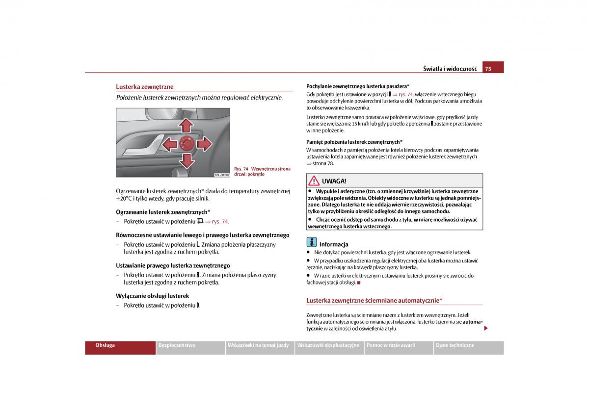 Skoda Yeti instrukcja obslugi / page 77