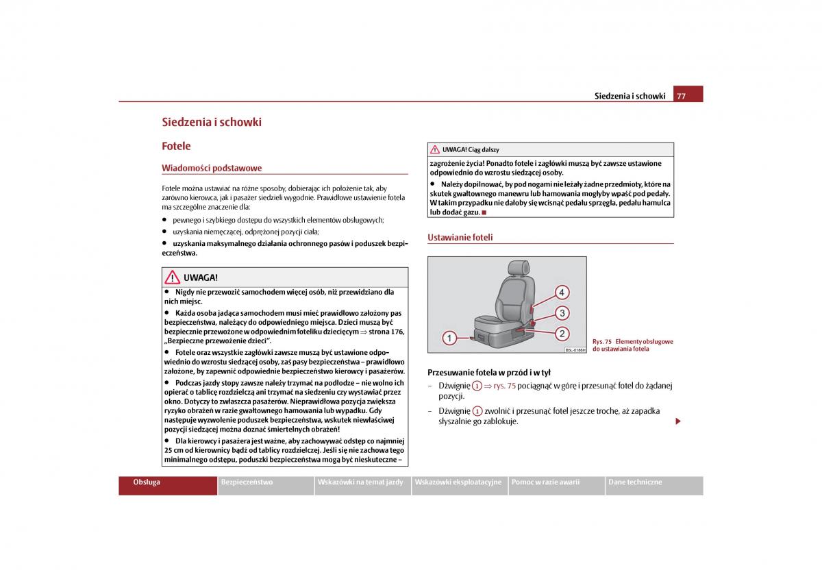 Skoda Yeti instrukcja obslugi / page 79