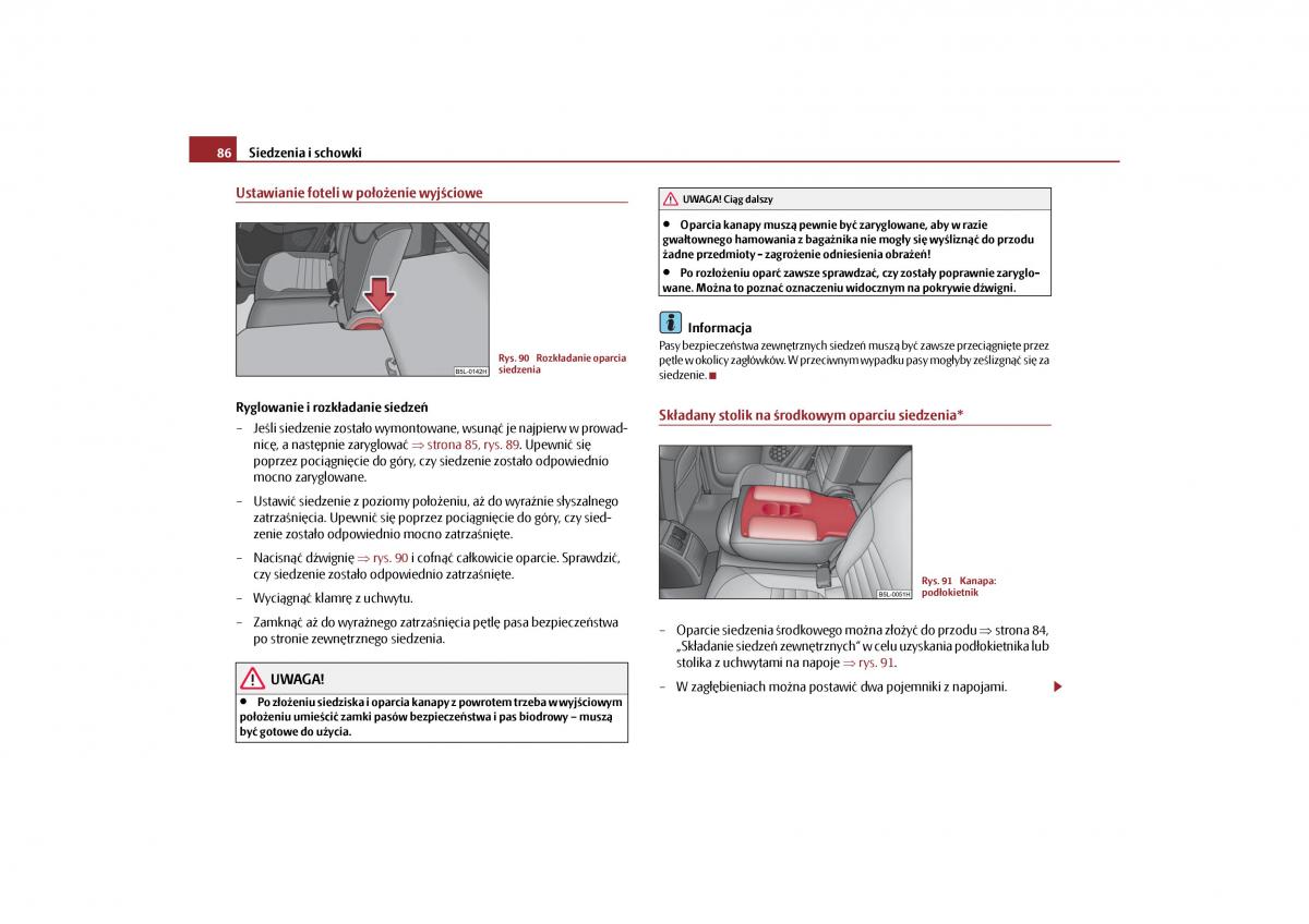 Skoda Yeti instrukcja obslugi / page 88