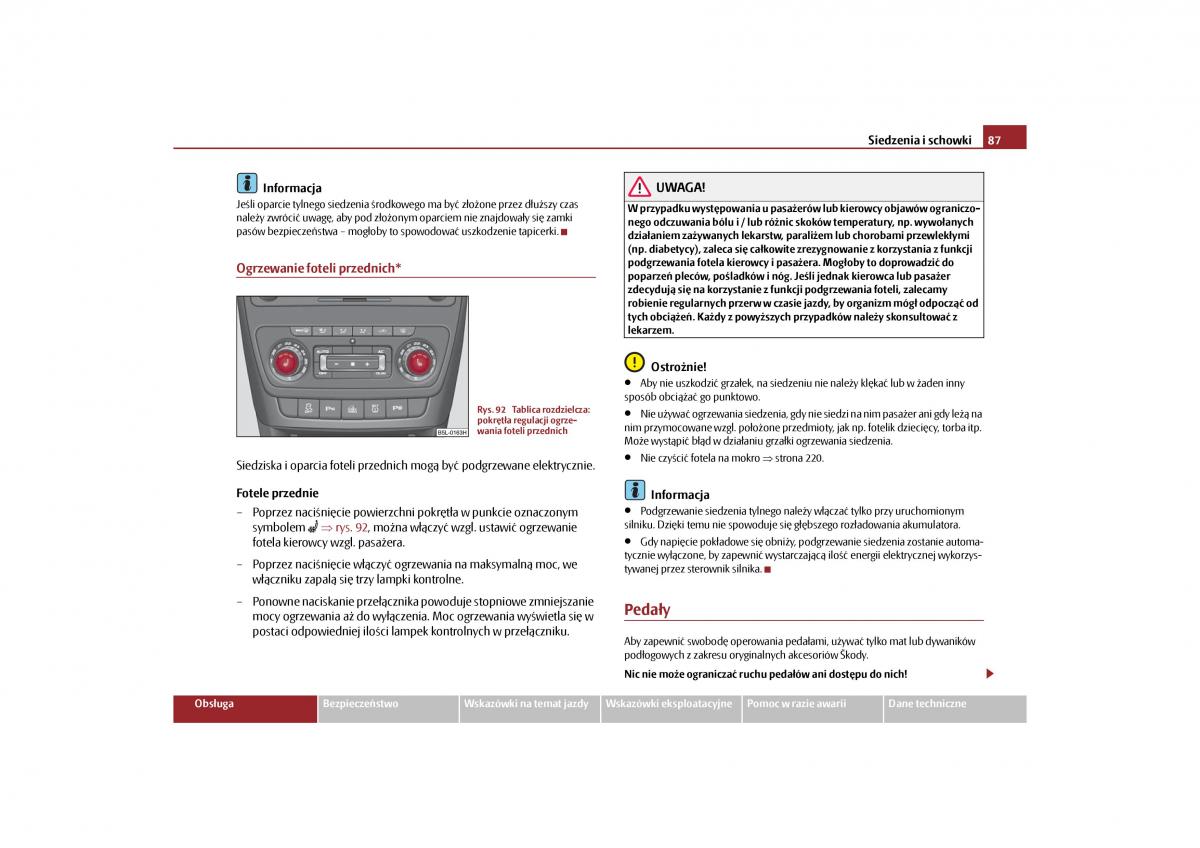 Skoda Yeti instrukcja obslugi / page 89