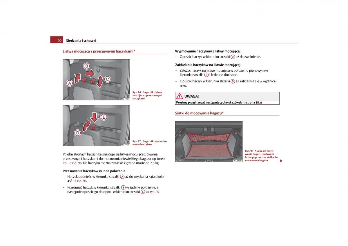 Skoda Yeti instrukcja obslugi / page 92