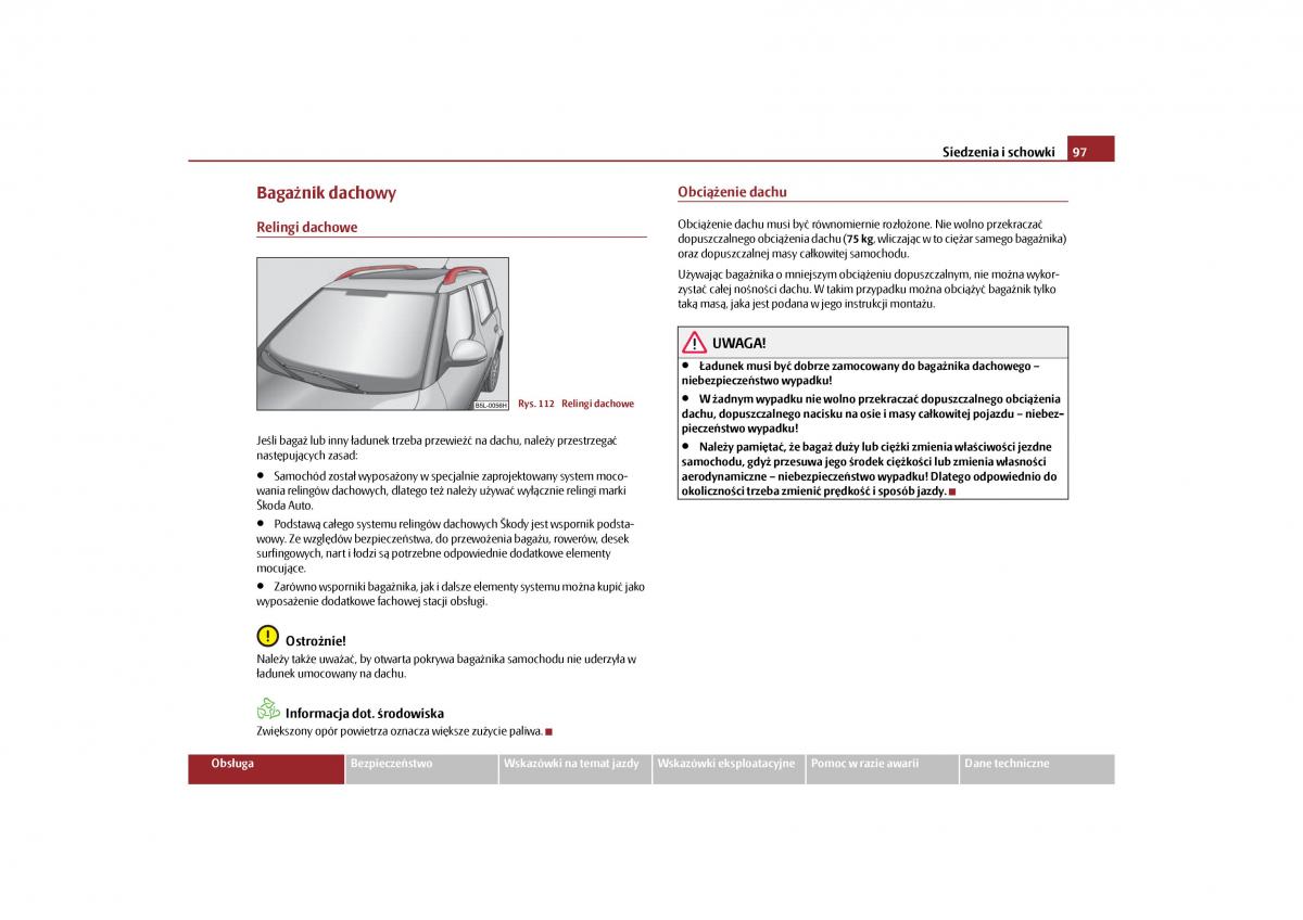 Skoda Yeti instrukcja obslugi / page 99