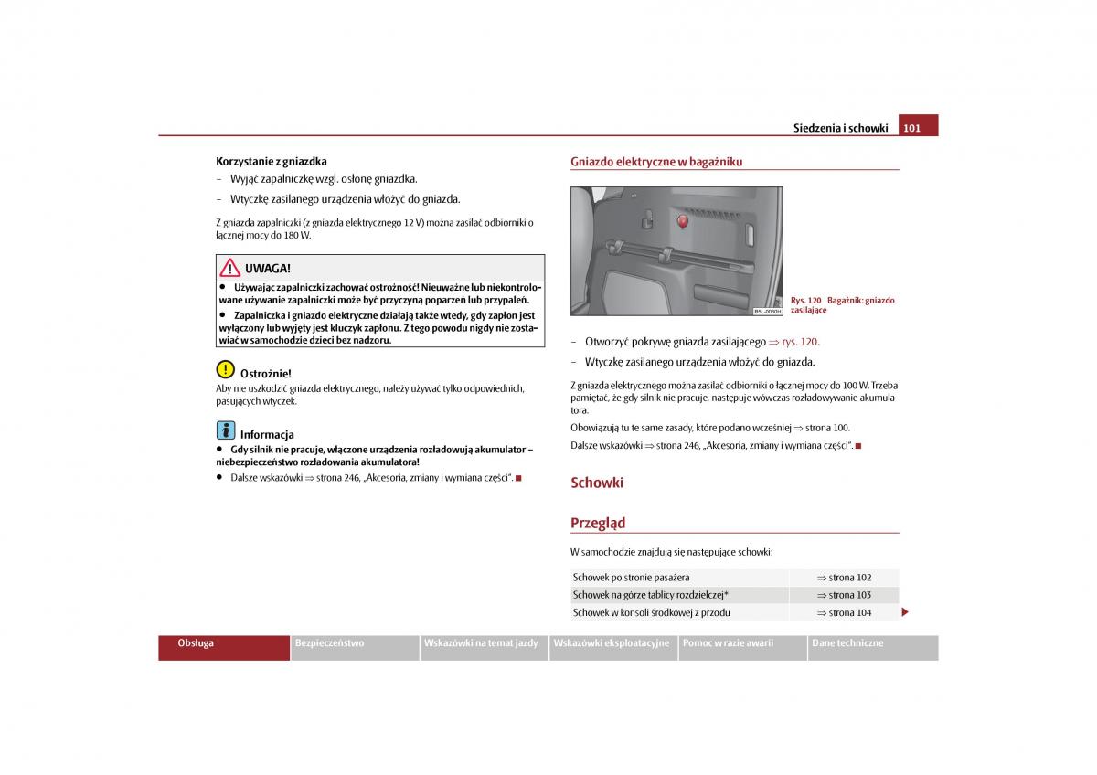 Skoda Yeti instrukcja obslugi / page 103