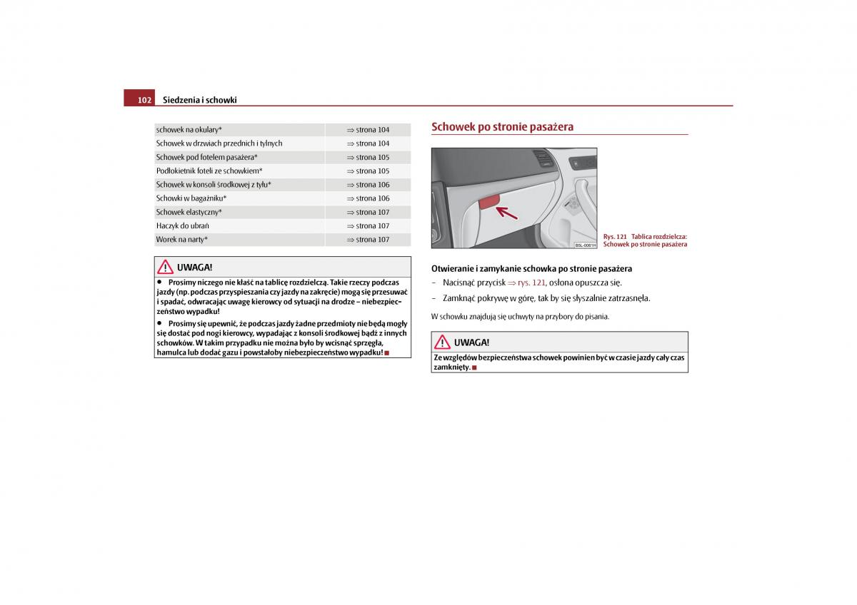 Skoda Yeti instrukcja obslugi / page 104