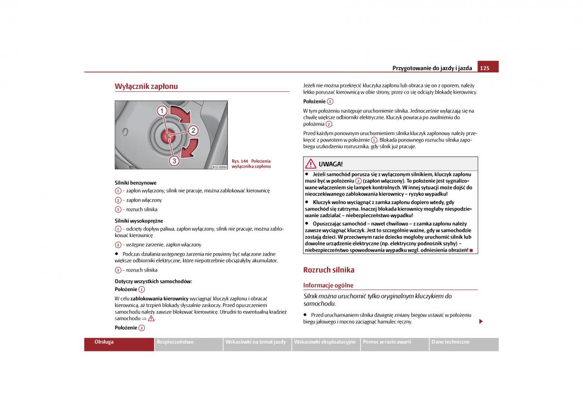 Skoda Yeti instrukcja obslugi / page 127