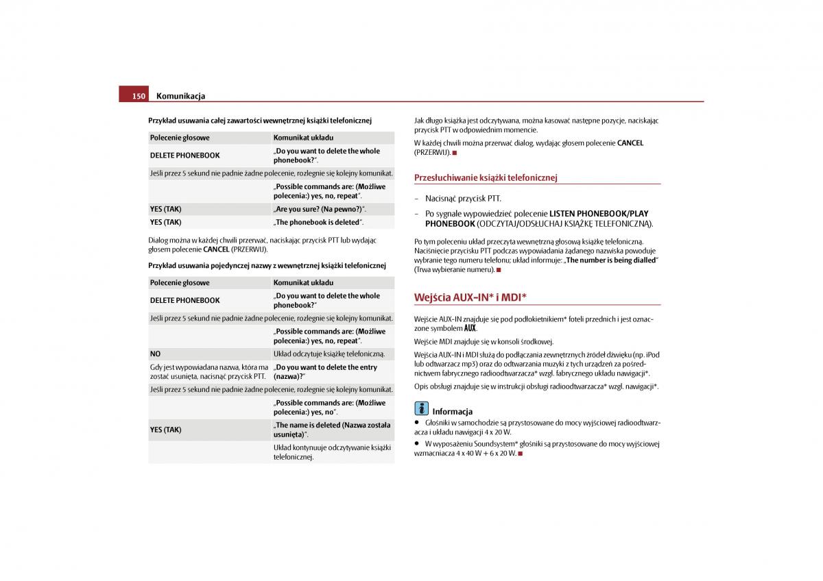 Skoda Yeti instrukcja obslugi / page 152