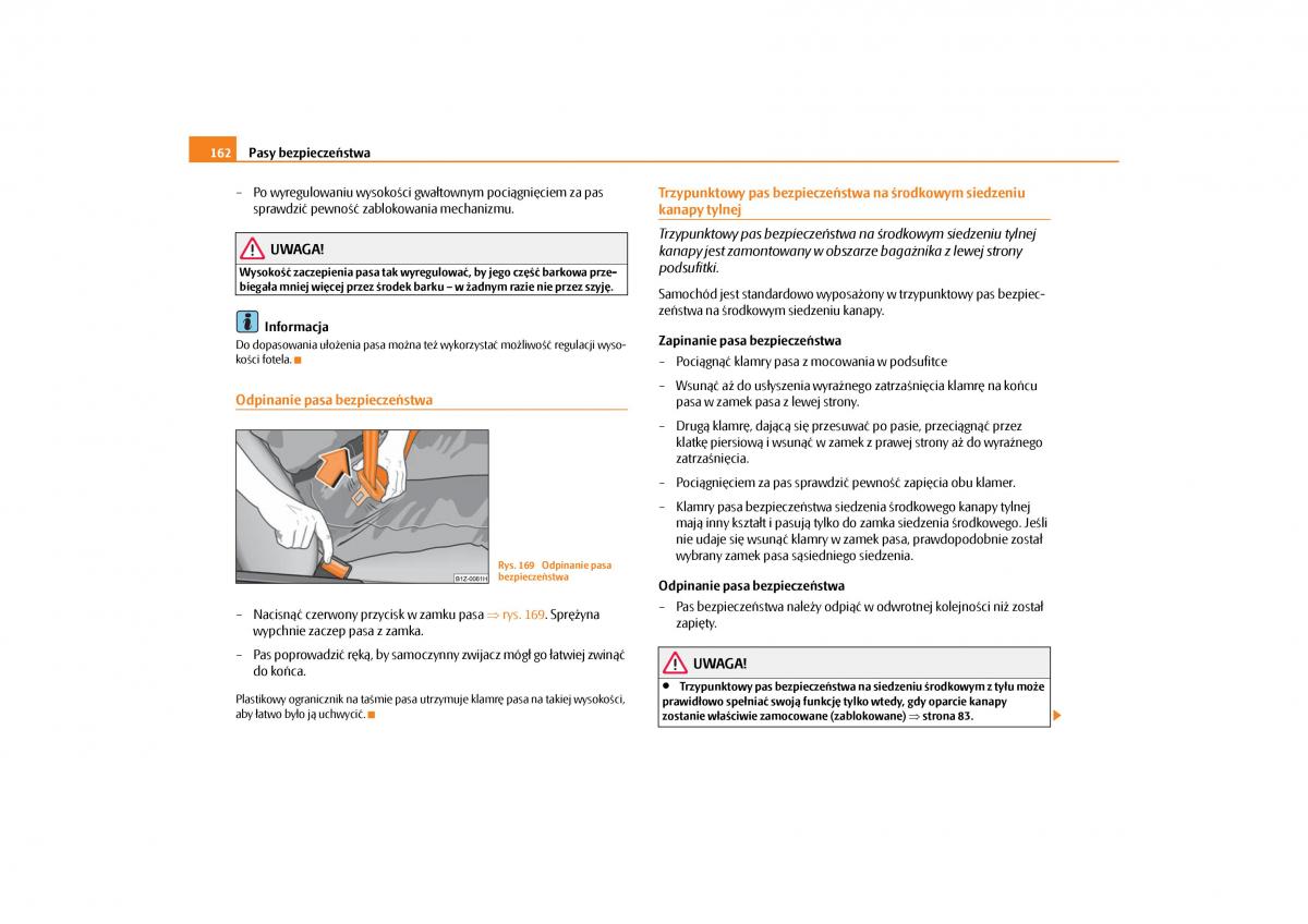 Skoda Yeti instrukcja obslugi / page 164