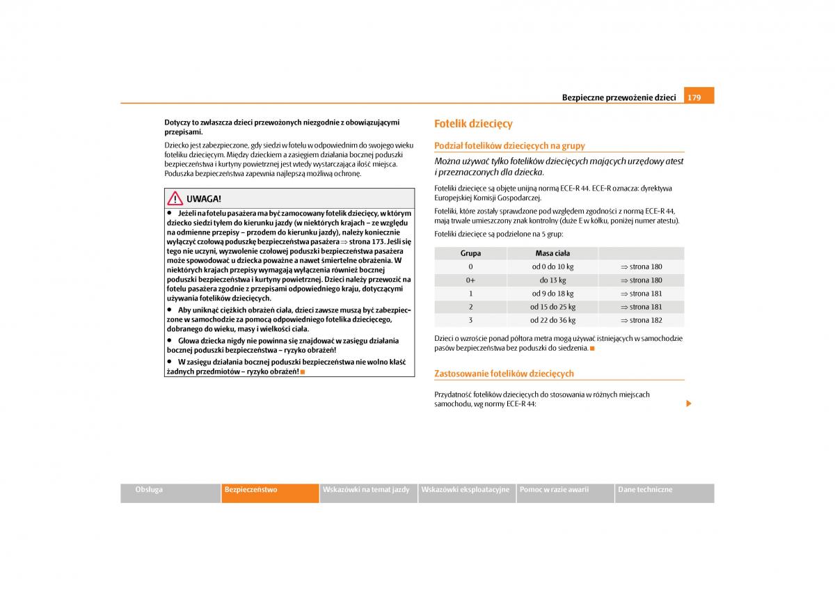 Skoda Yeti instrukcja obslugi / page 181