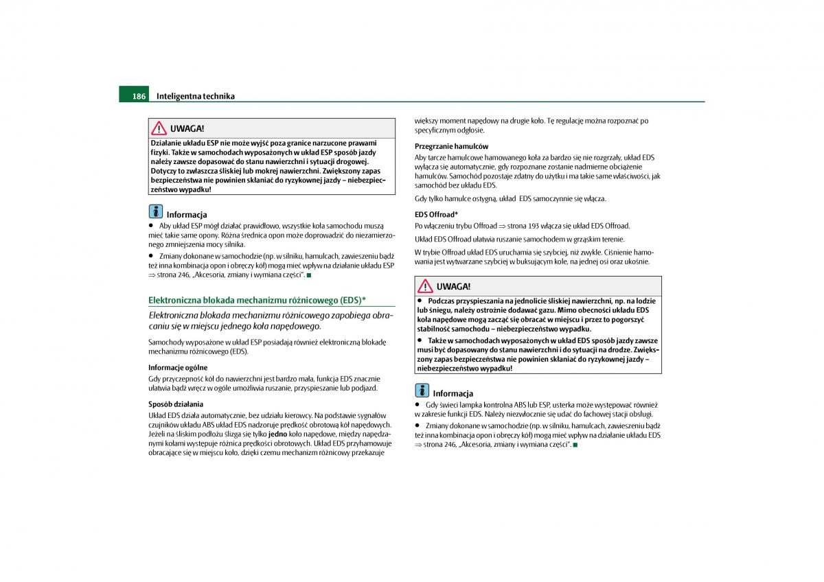 Skoda Yeti instrukcja obslugi / page 188