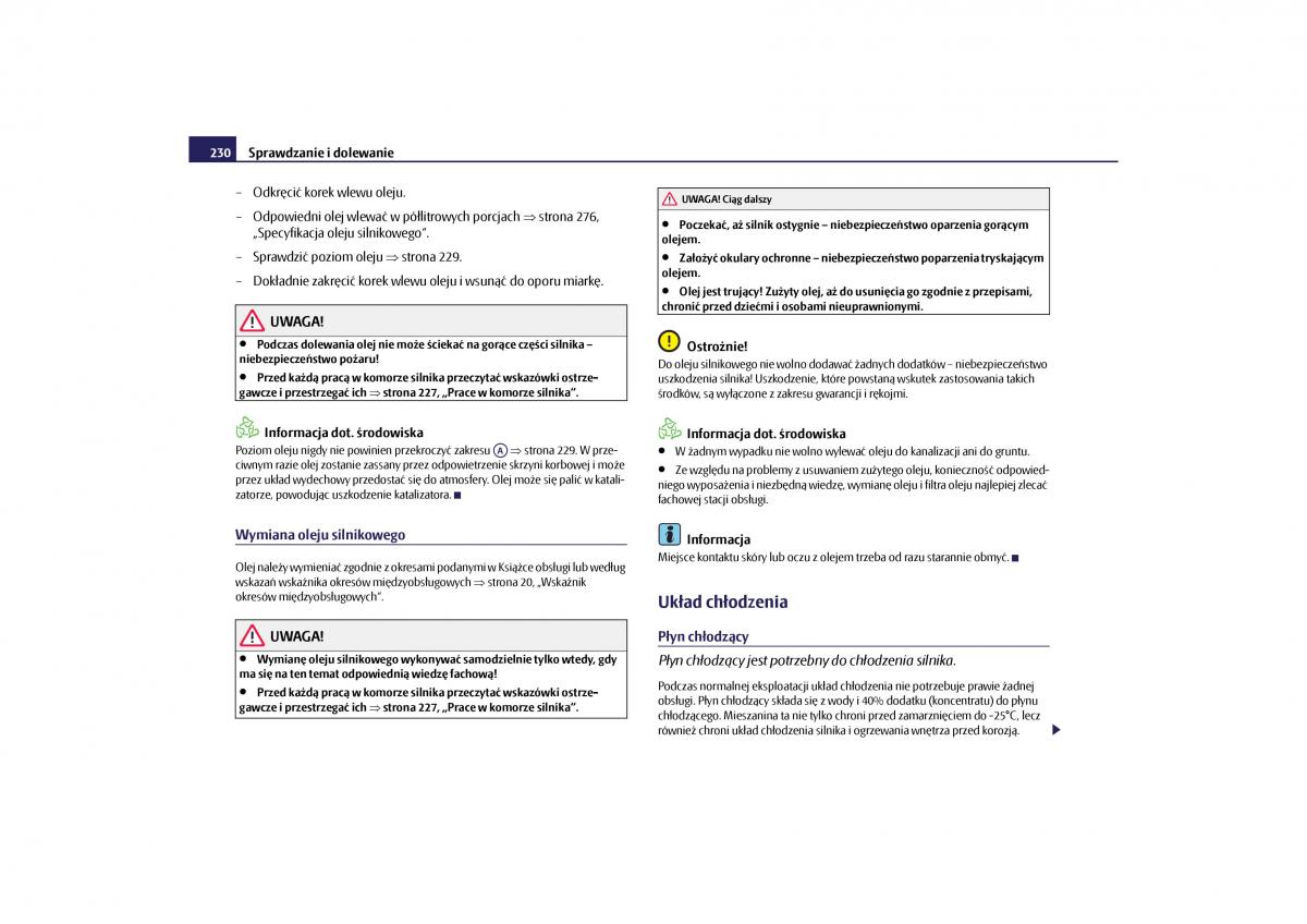 Skoda Yeti instrukcja obslugi / page 232