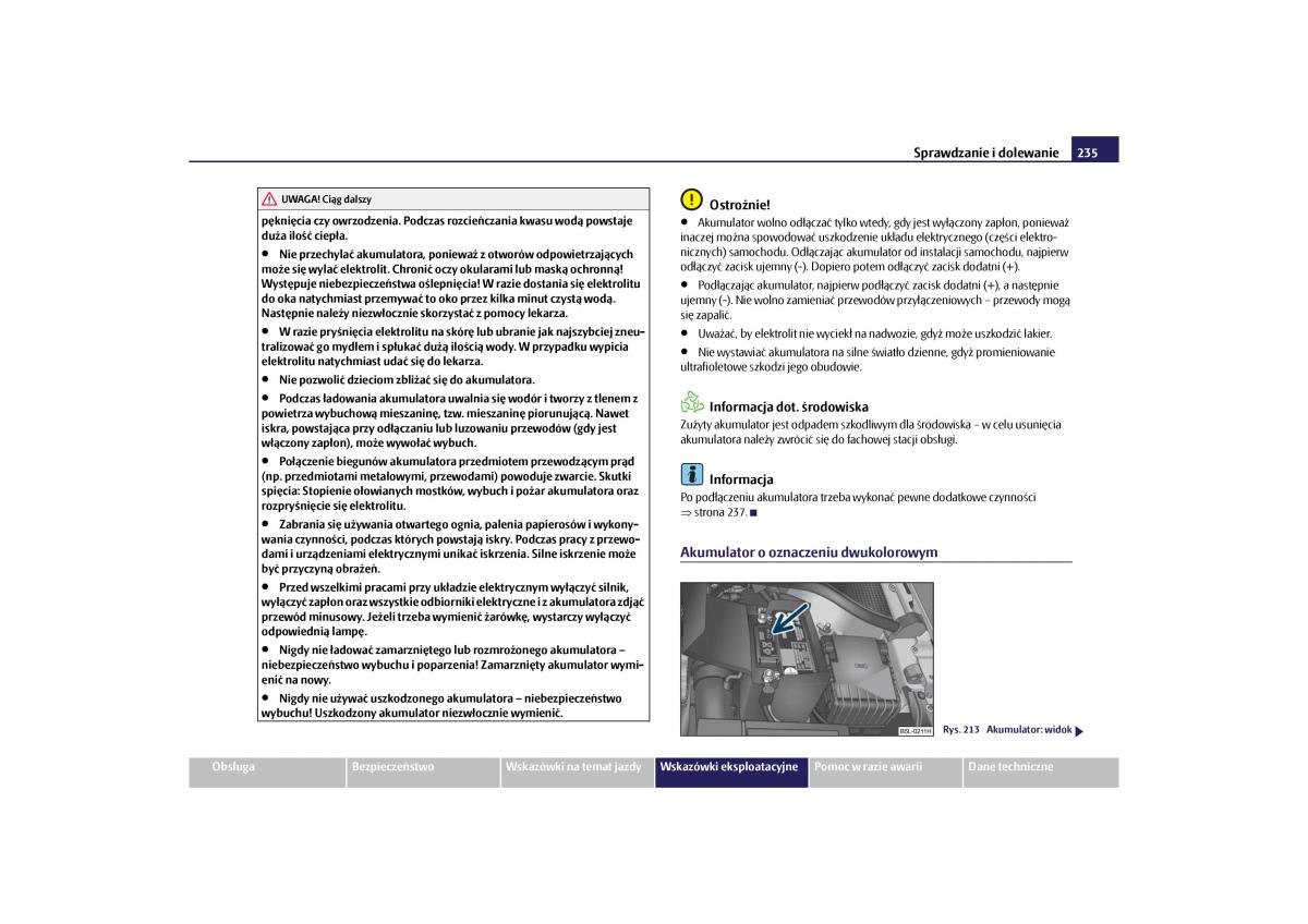 Skoda Yeti instrukcja obslugi / page 237