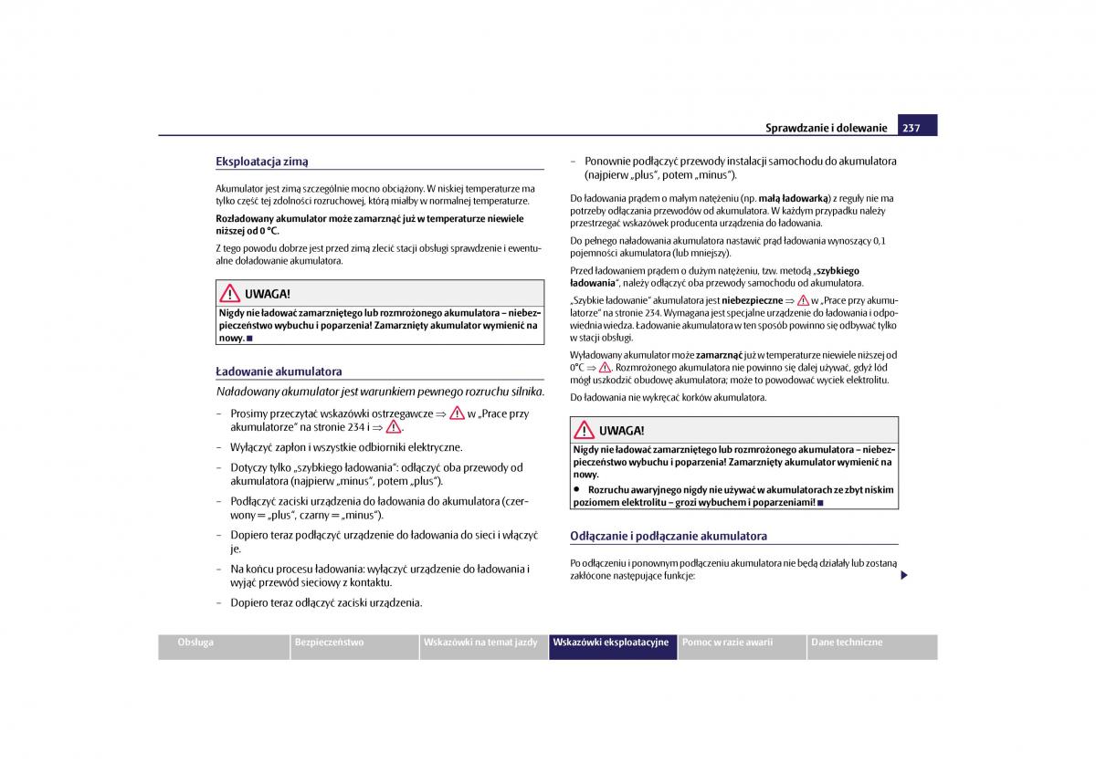 Skoda Yeti instrukcja obslugi / page 239