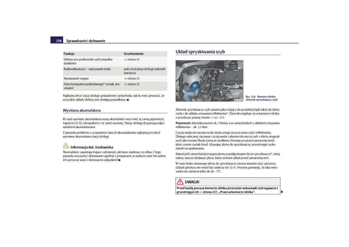 Skoda Yeti instrukcja obslugi / page 240