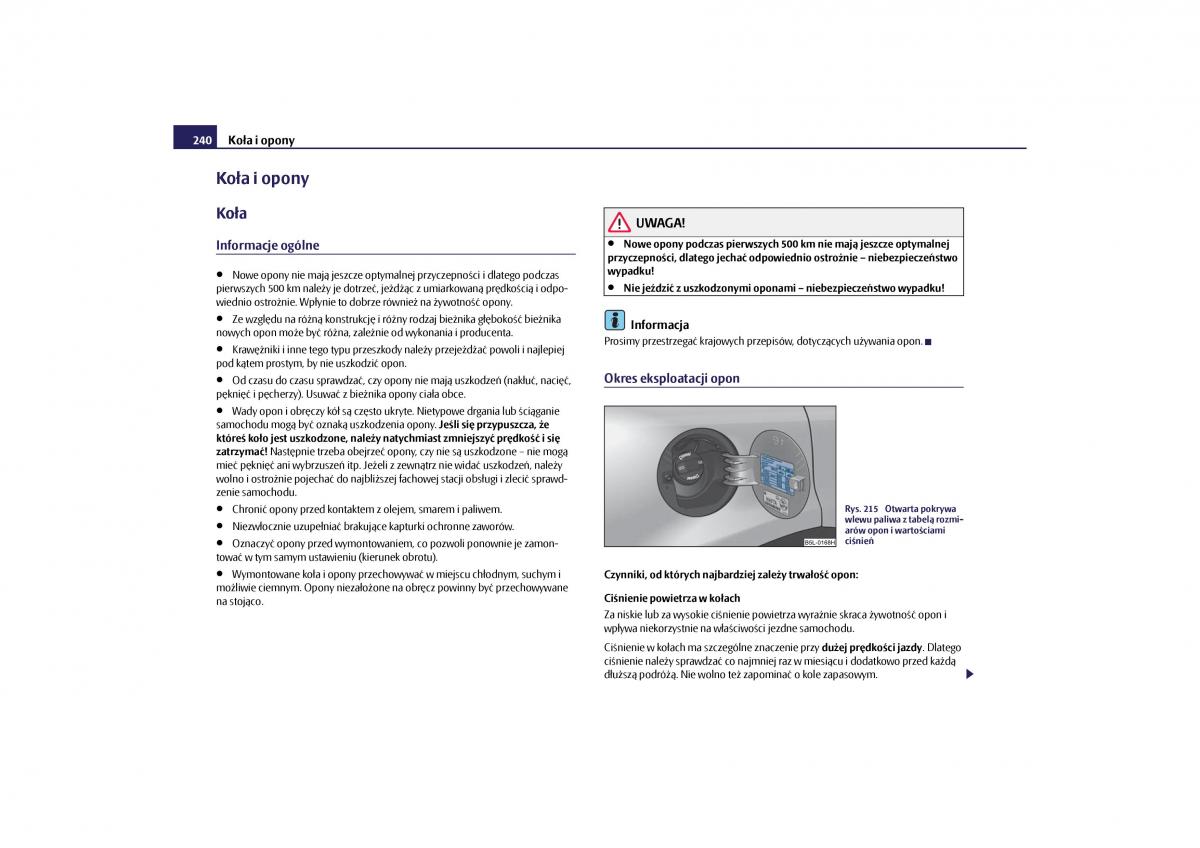 Skoda Yeti instrukcja obslugi / page 242