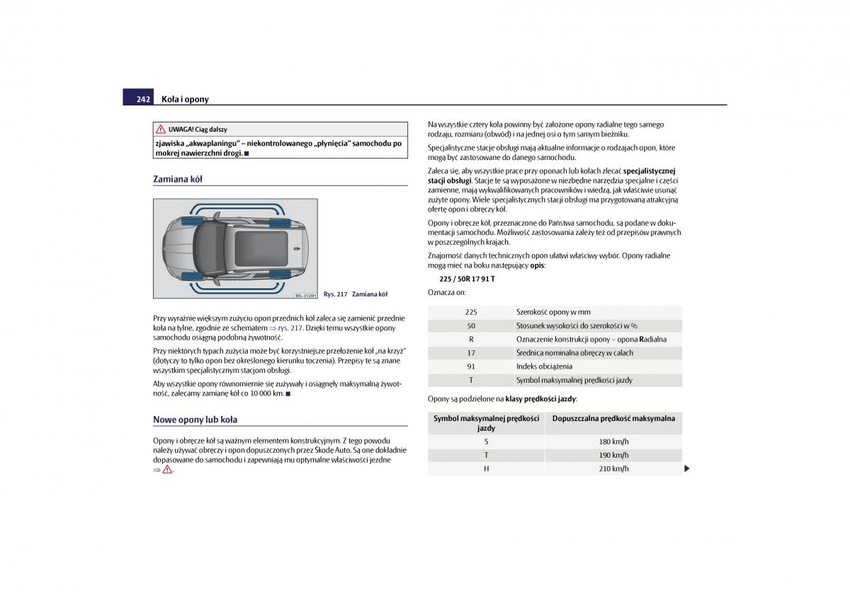 Skoda Yeti instrukcja obslugi / page 244