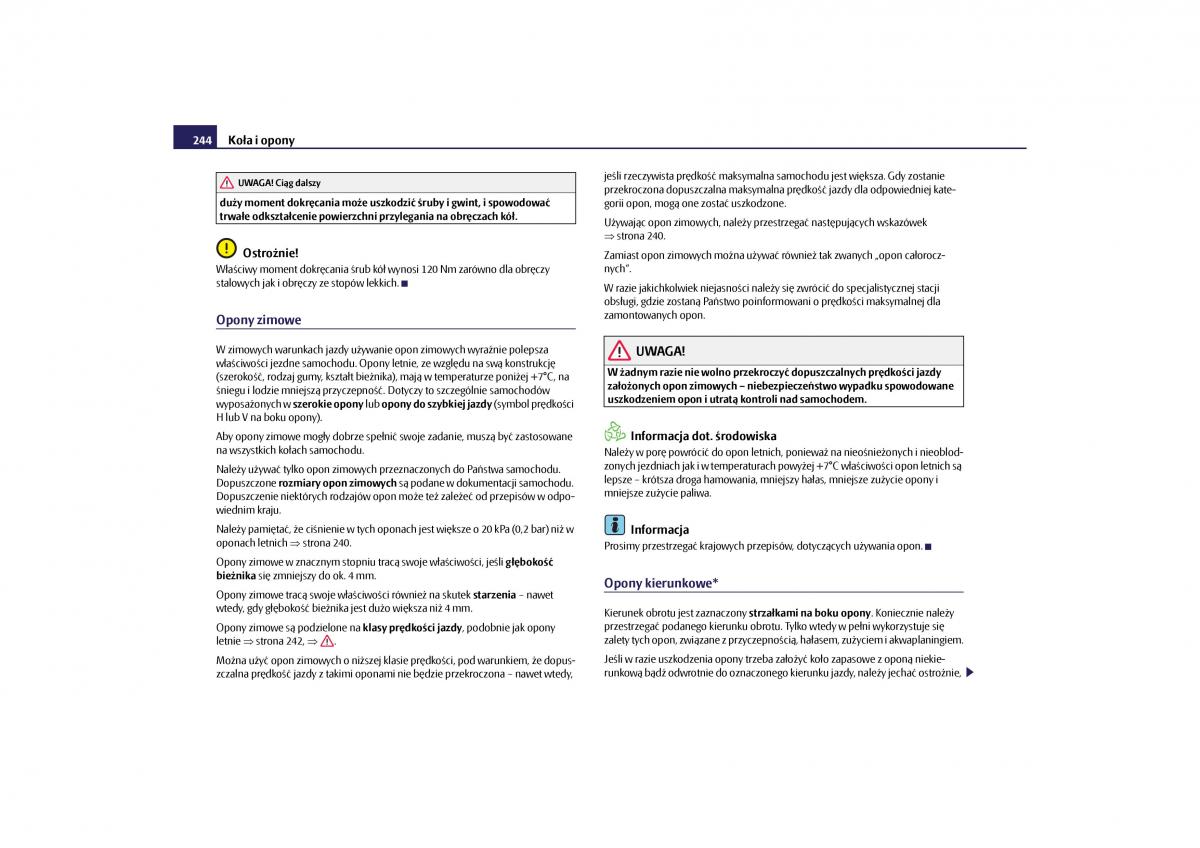 Skoda Yeti instrukcja obslugi / page 246