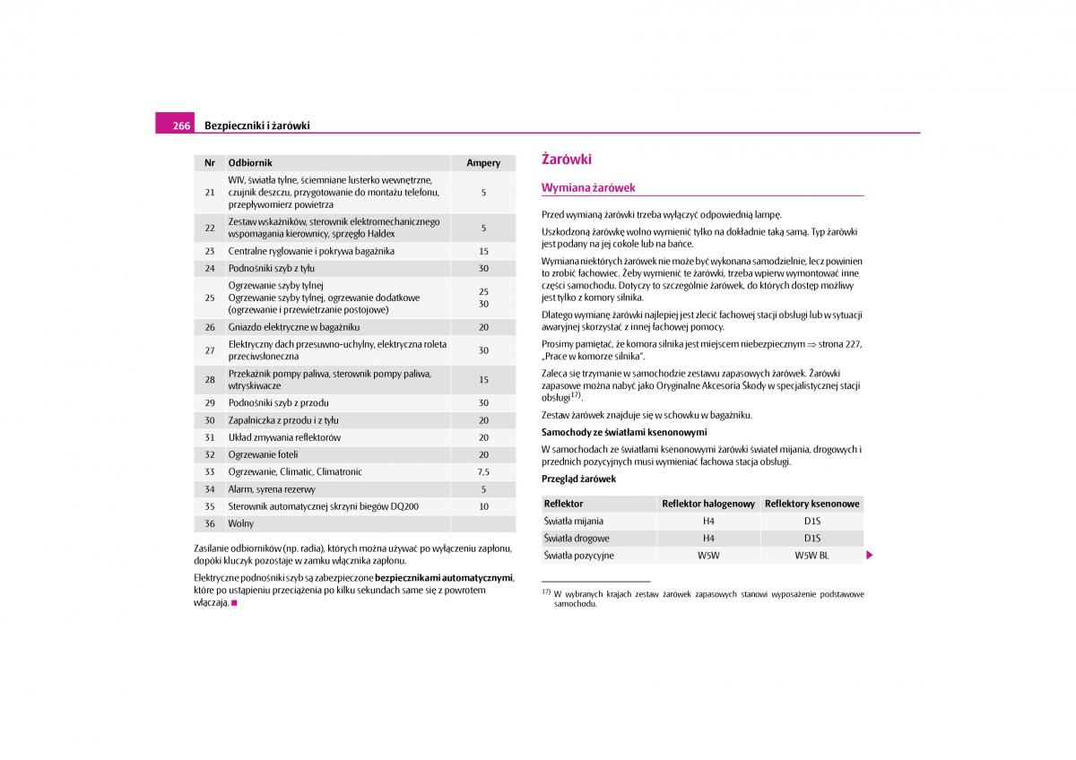 Skoda Yeti instrukcja obslugi / page 268