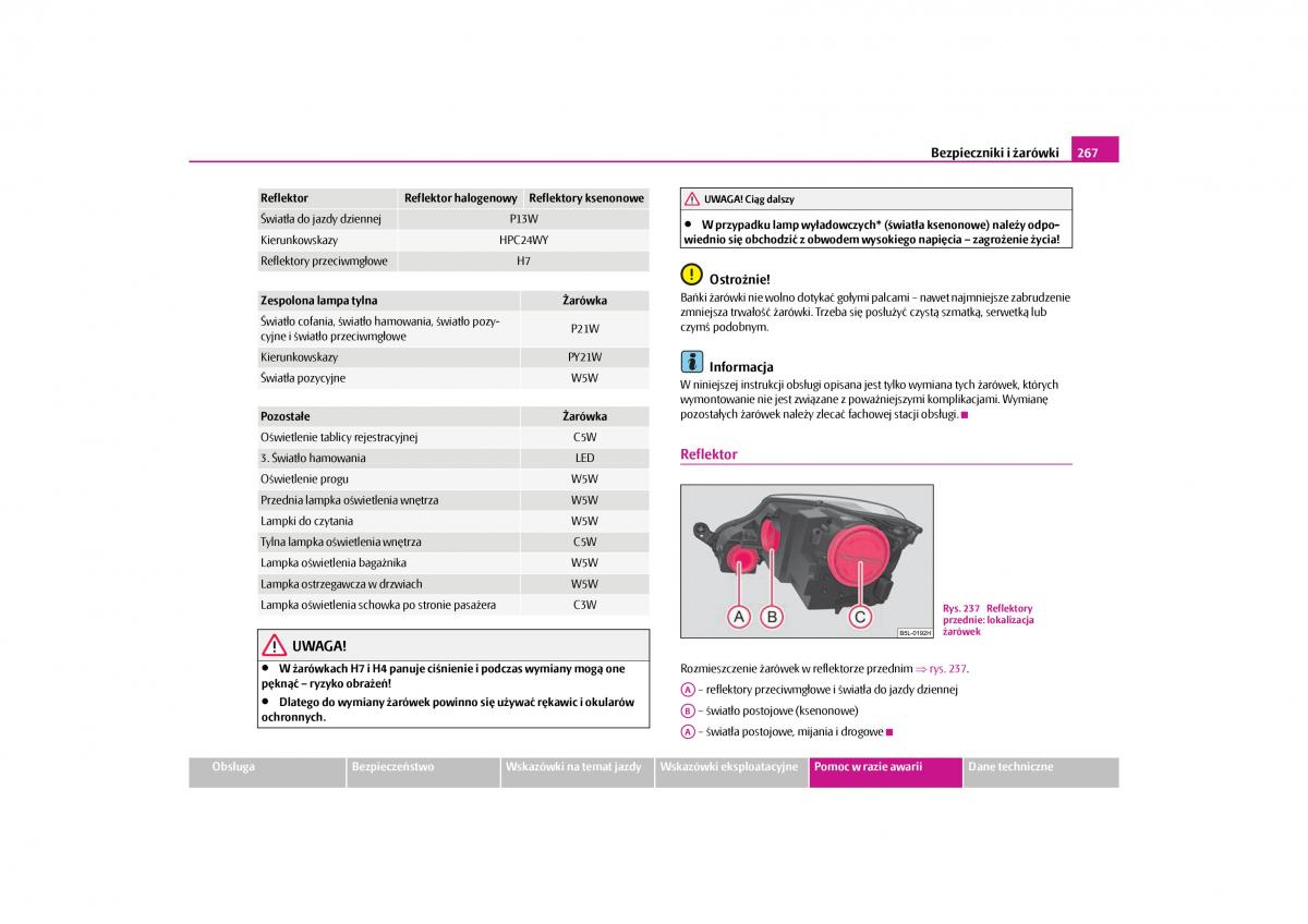 Skoda Yeti instrukcja obslugi / page 269