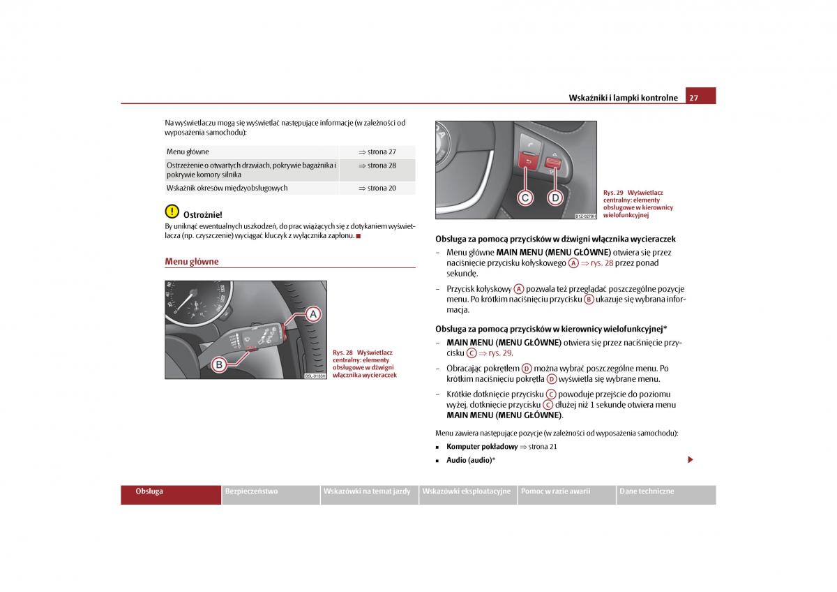 Skoda Yeti instrukcja obslugi / page 29