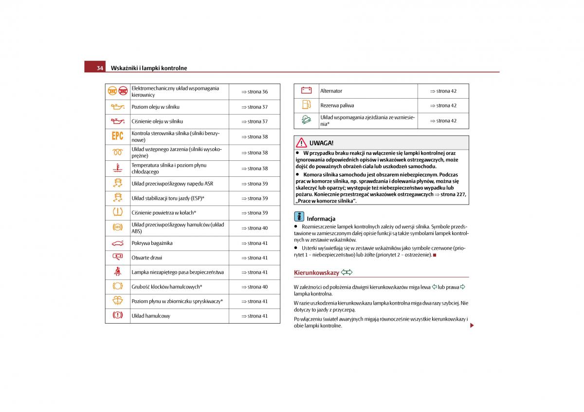 Skoda Yeti instrukcja obslugi / page 36