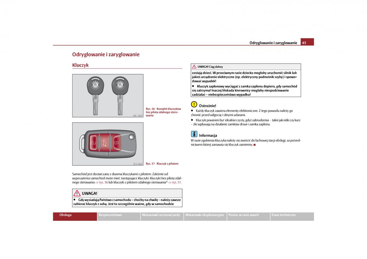 Skoda Yeti instrukcja obslugi / page 45