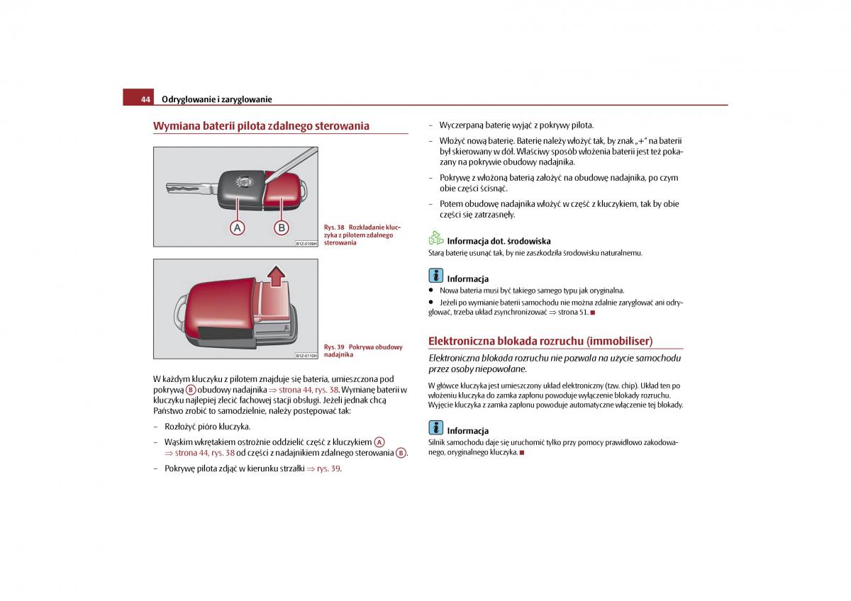 Skoda Yeti instrukcja obslugi / page 46