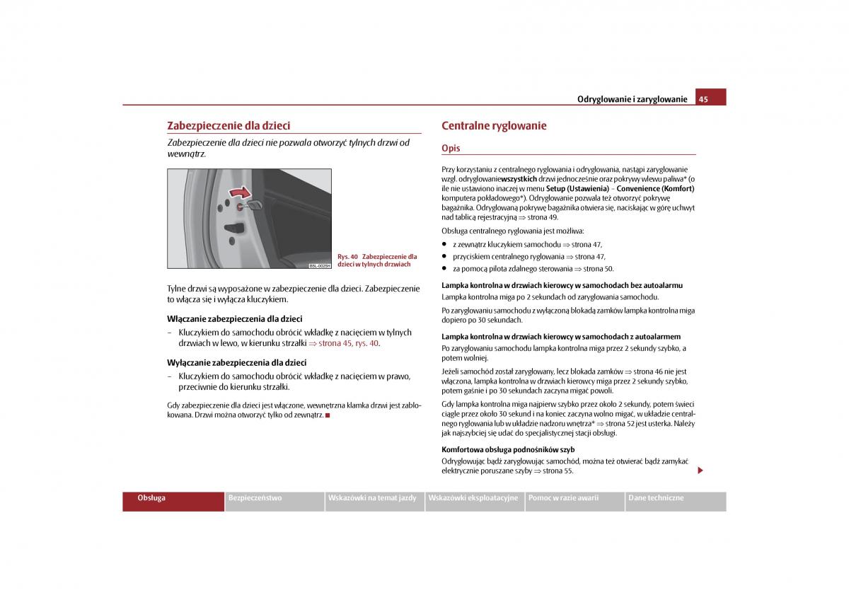 Skoda Yeti instrukcja obslugi / page 47