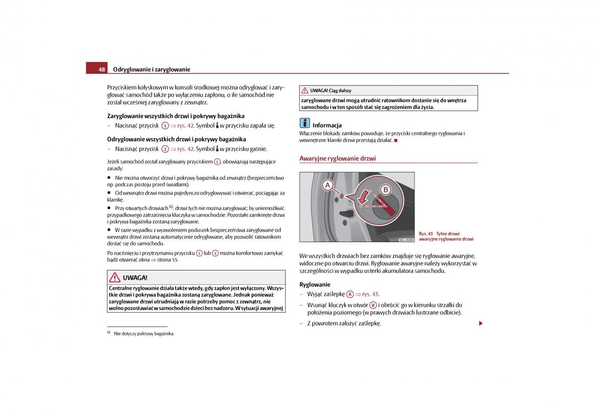 Skoda Yeti instrukcja obslugi / page 50