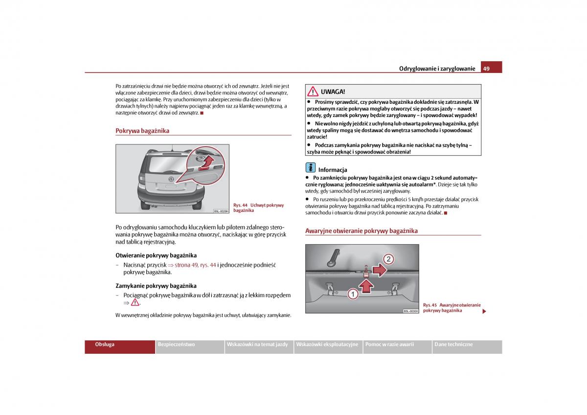 Skoda Yeti instrukcja obslugi / page 51