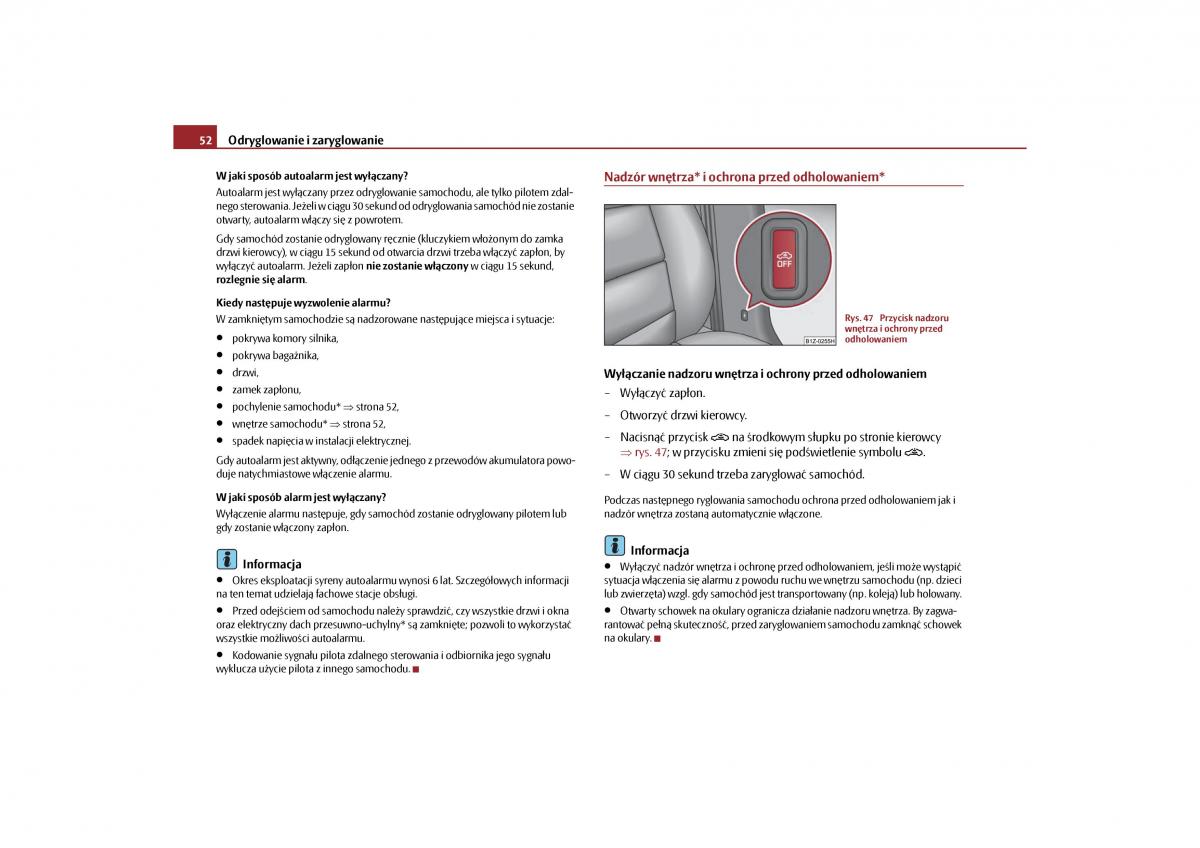 Skoda Yeti instrukcja obslugi / page 54