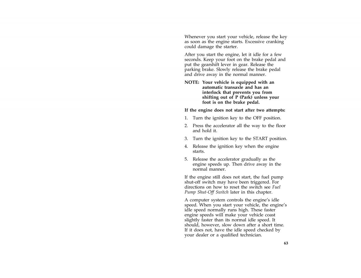 manual  Ford Taurus III 3 owners manual / page 65