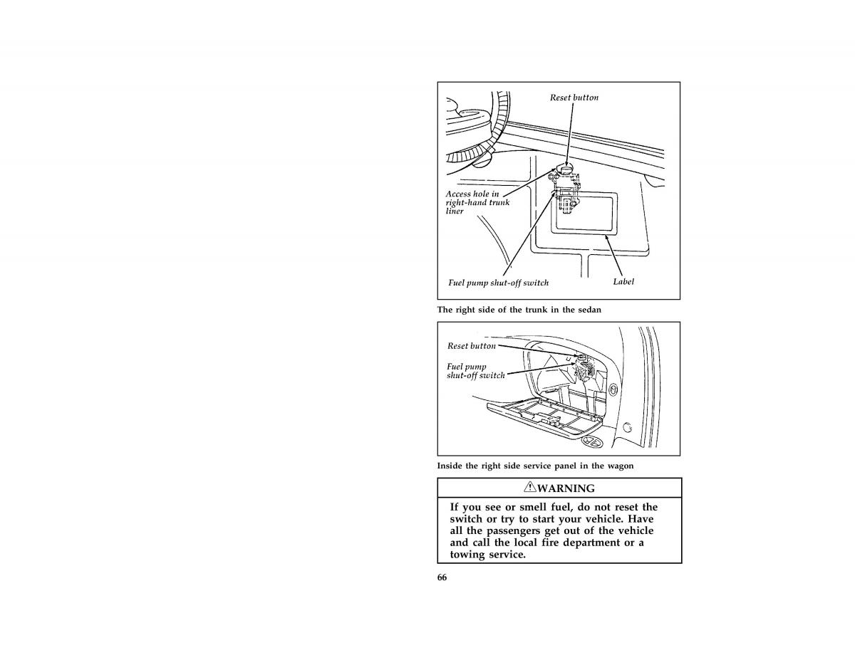 manual  Ford Taurus III 3 owners manual / page 68