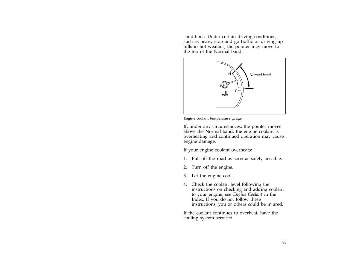 manual  Ford Taurus III 3 owners manual / page 84