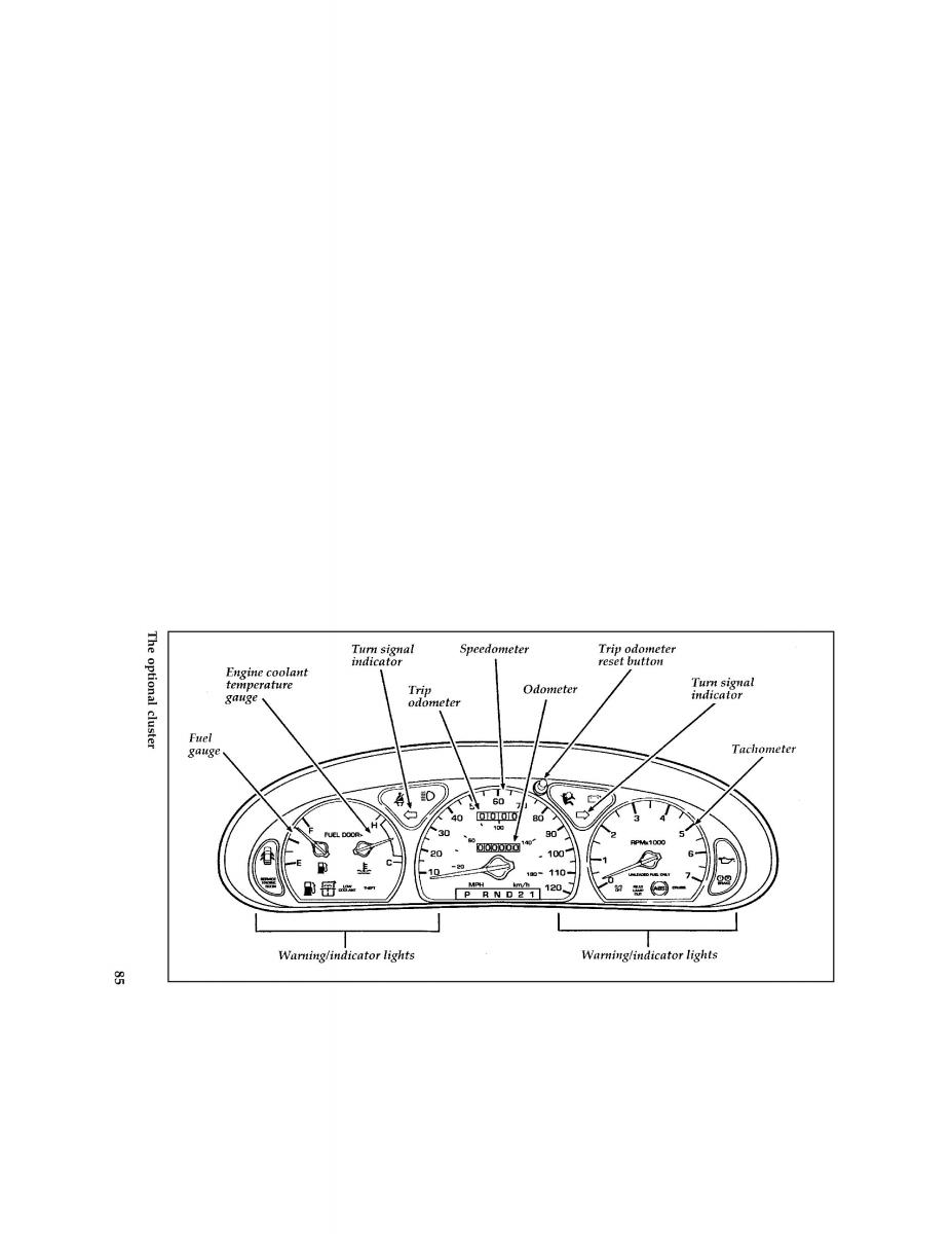 manual  Ford Taurus III 3 owners manual / page 86