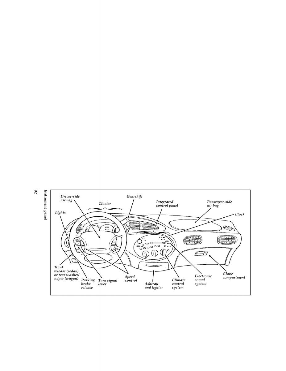 manual  Ford Taurus III 3 owners manual / page 92