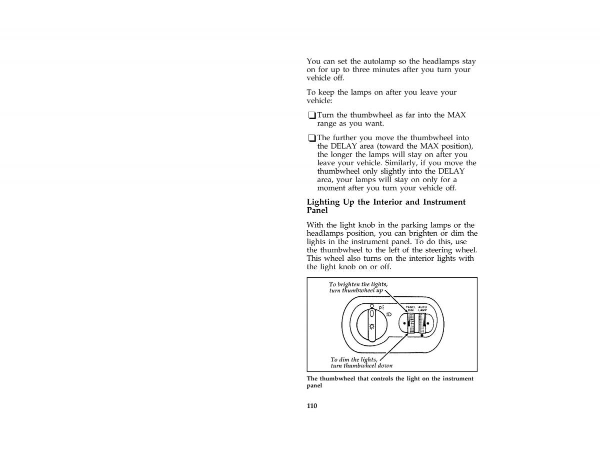 manual  Ford Taurus III 3 owners manual / page 110