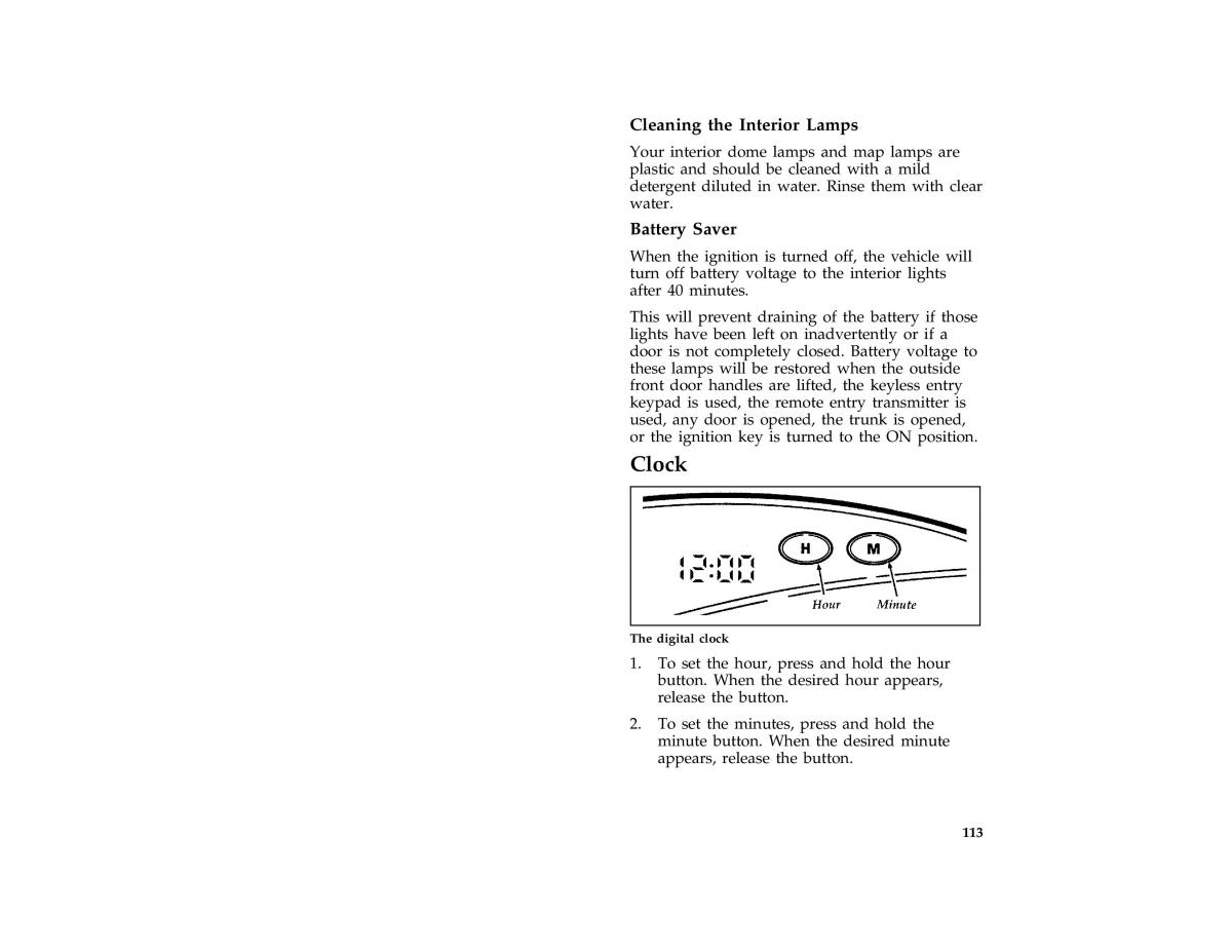 manual  Ford Taurus III 3 owners manual / page 113