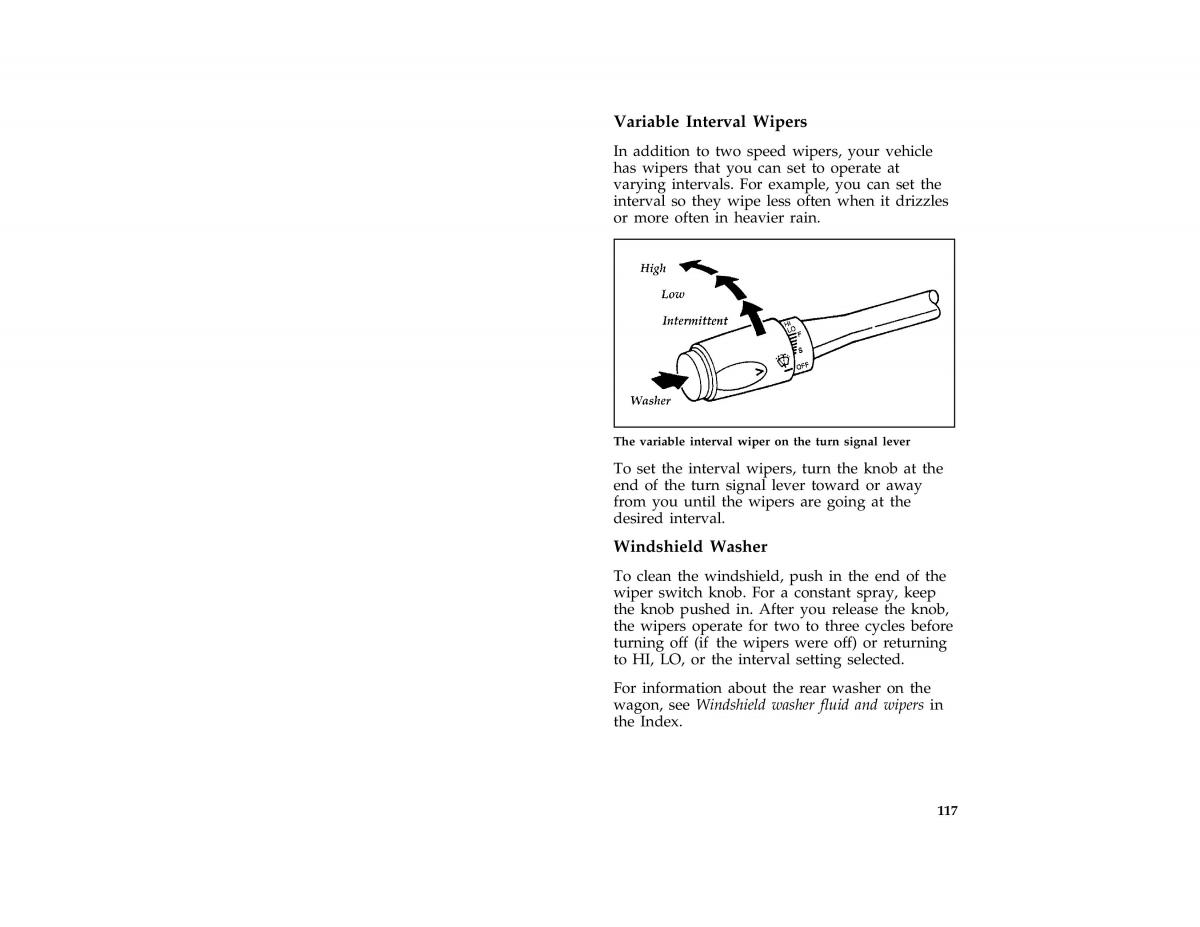 manual  Ford Taurus III 3 owners manual / page 116