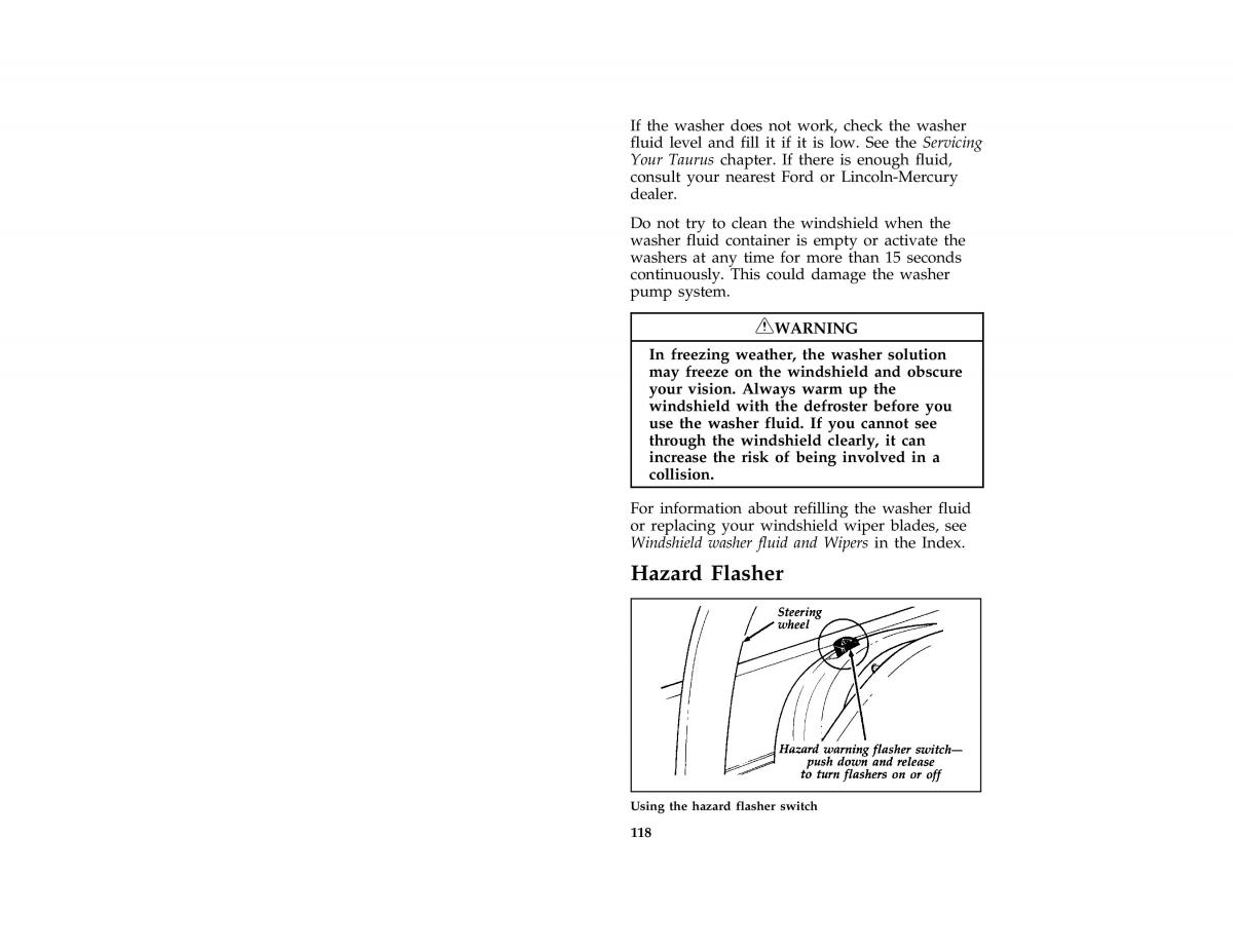 manual  Ford Taurus III 3 owners manual / page 117