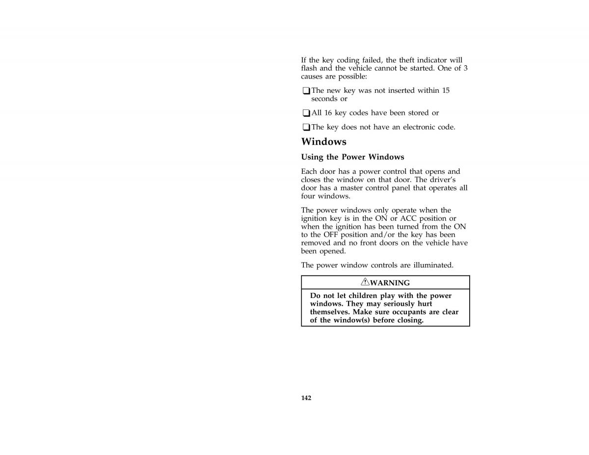 manual  Ford Taurus III 3 owners manual / page 141